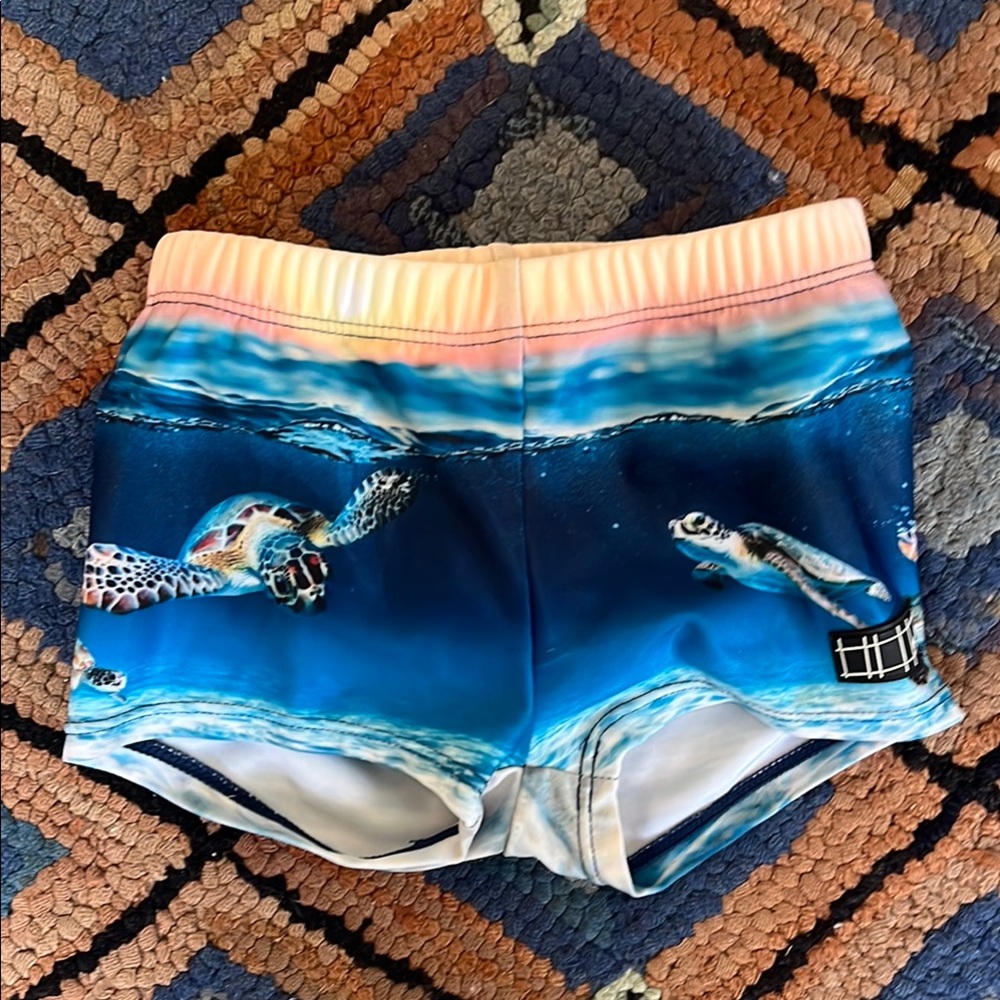 Molo turtle swim shorts, 6-12 m